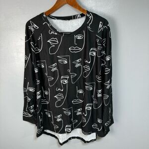 Azuria Women’s Abstract Tunic Blouse sz 2X NWOT  # C949